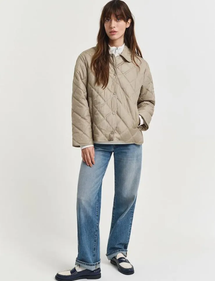 GANT QUILTED JACKET WITH COLLAR - Quiltade jackor|Kvinnor Jackor & Kappor