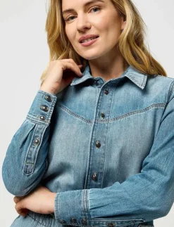 Kvinnor Wrangler Jumpsuits|RADIATING COVERALL - Utsvängda jeans