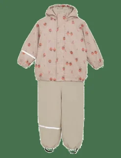 CeLaVi Rainwear Set - AOP, w. fleece - Regnställ|Barn Regnkläder