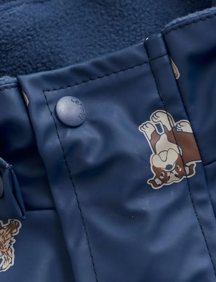 CeLaVi Rainwear Suit - AOP, w. fleece - Regnoveraller|Barn Overaller
