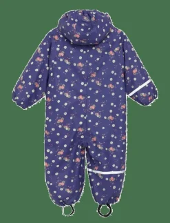 Barn CeLaVi Overaller|Rainwear Suit - AOP, w. fleece - Regnoveraller
