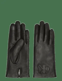 Calvin Klein RAISED CK LEATHER GLOVE - Fingervantar|Kvinnor Handskar & Vantar