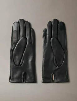 Calvin Klein RAISED CK LEATHER GLOVE - Fingervantar|Kvinnor Handskar & Vantar