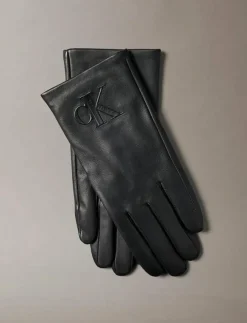 Calvin Klein RAISED CK LEATHER GLOVE - Fingervantar|Kvinnor Handskar & Vantar