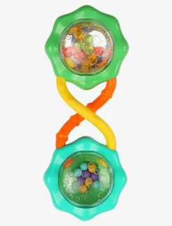 Bright Starts Rangle, Rattle & Shake Barbell™, grøn - Skallror|Barn Babyleksaker|Babyleksaker