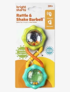 Bright Starts Rangle, Rattle & Shake Barbell™, grøn - Skallror|Barn Babyleksaker|Babyleksaker