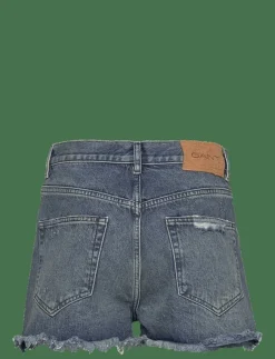 Kvinnor GANT Shorts|RAW HEM JEANS SHORTS - Jeansshorts
