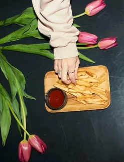 Aida RAW Teak - rektangulær frokosttallerken 1 stk 23,7x14.9x1,8 cm - Serveringsfat & Uppläggningsfat| Serveringsfat