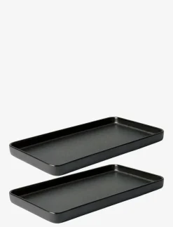 Aida Serveringsfat|Ugnsformar|RAW Titanium - rektangulær fad 2 stk 34 x 18 x 2,5 cm gaveæske - Serveringsfat & Uppläggningsfat