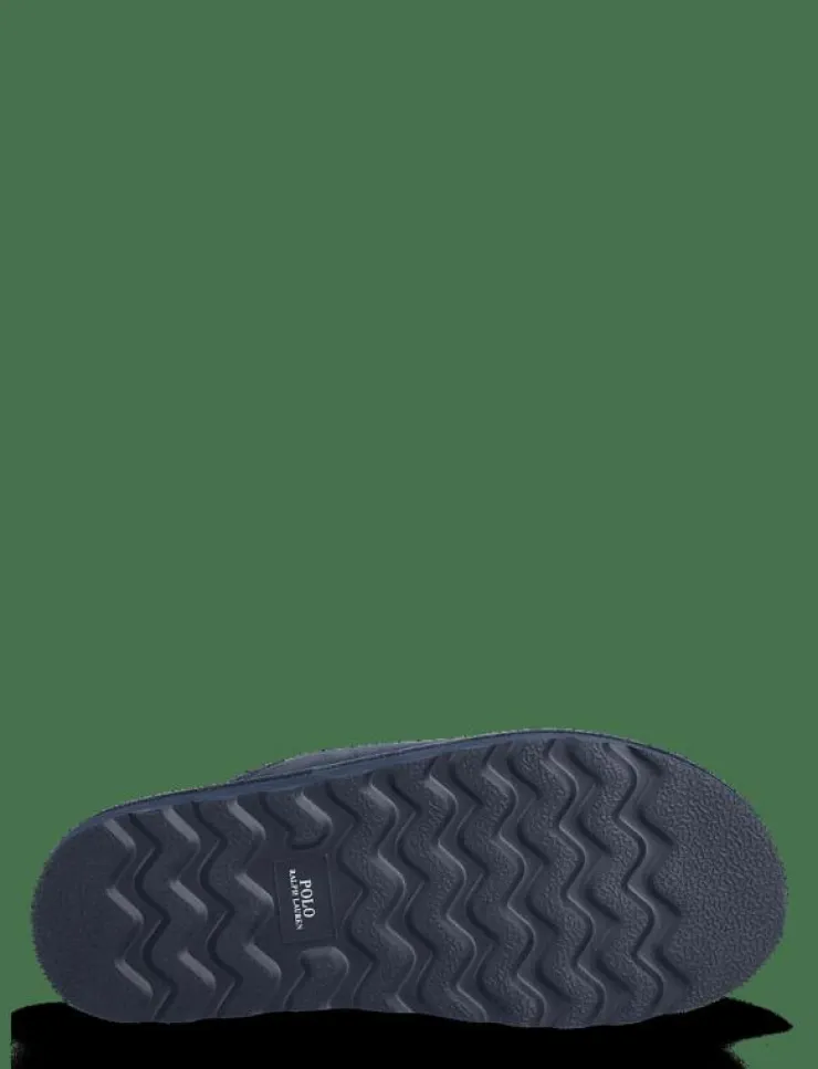 Polo Ralph Lauren Reade Suede-Trim Polo Pony Scuff Slipper - Inneskor| Inneskor