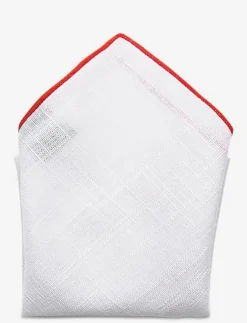 AN IVY Red Borders Pocket Square - Näsdukar| Slipsar & Accessoarer