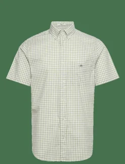 GANT REG CLASSIC POPLIN GINGH SS SHIRT - Kortärmade| Skjortor