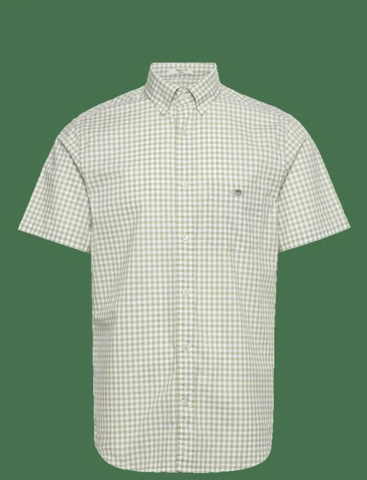 GANT REG CLASSIC POPLIN GINGH SS SHIRT - Kortärmade| Skjortor