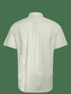 GANT REG CLASSIC POPLIN GINGH SS SHIRT - Kortärmade| Skjortor