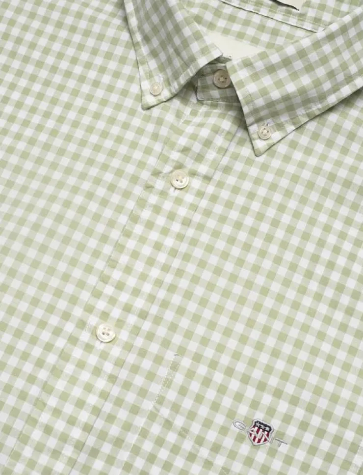 GANT REG CLASSIC POPLIN GINGH SS SHIRT - Kortärmade| Skjortor