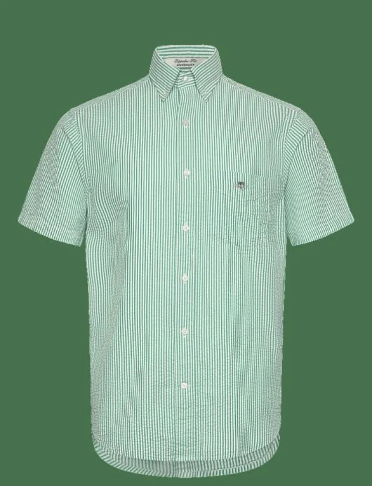 GANT REG SEERSUCKER STRIPE SS SHIRT - Kortärmade| Skjortor