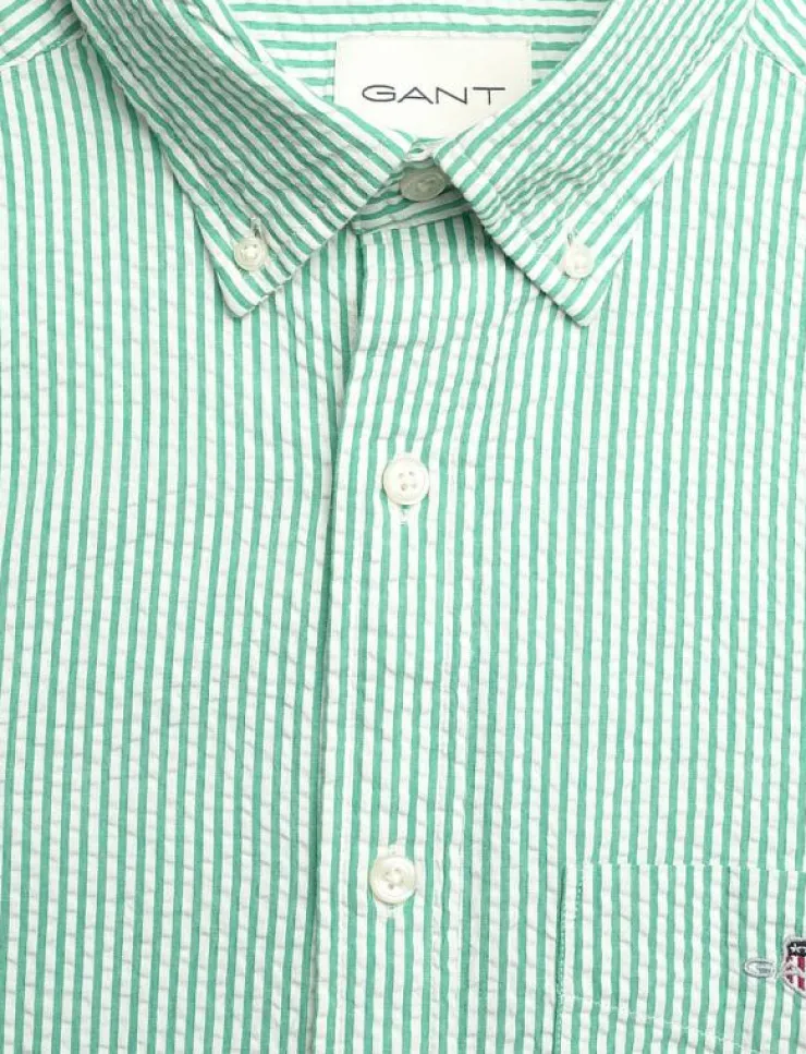 GANT REG SEERSUCKER STRIPE SS SHIRT - Kortärmade| Skjortor