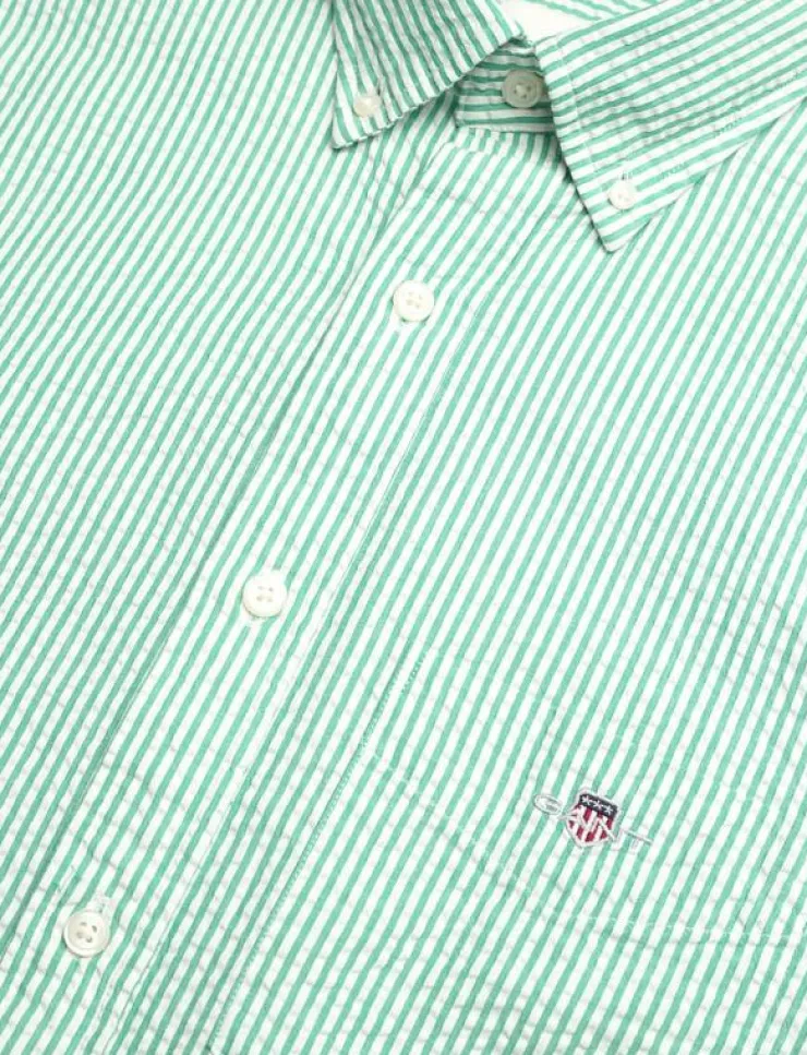 GANT REG SEERSUCKER STRIPE SS SHIRT - Kortärmade| Skjortor