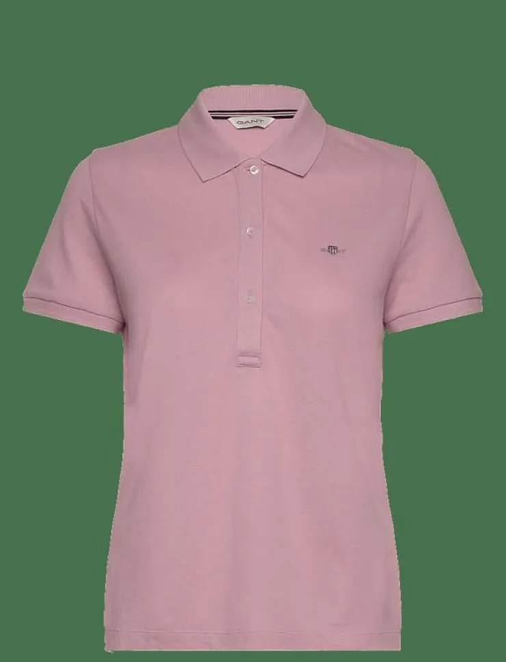 Kvinnor GANT T-Shirts & Toppar|REG SHIELD LOGO SS PIQUE - Pikéer