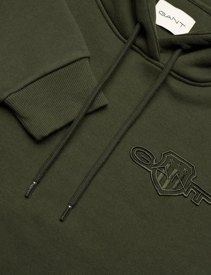 Kvinnor GANT Kläder|REG TONAL SHIELD HOODIE - Huvtröjor