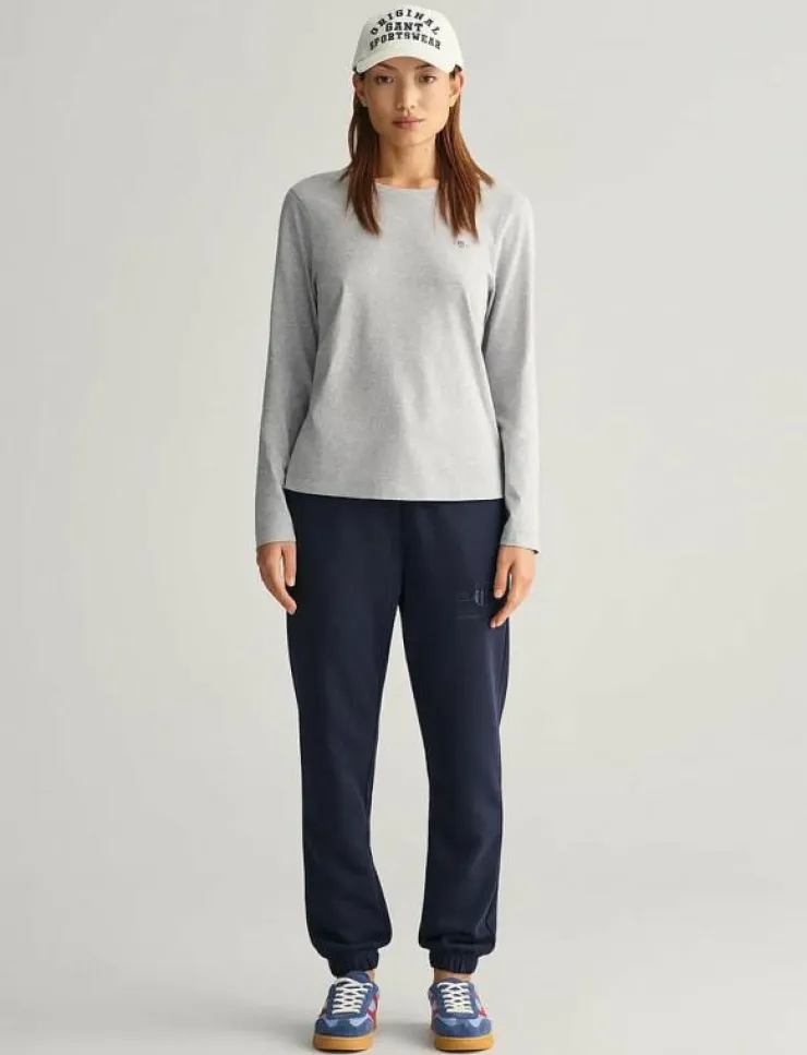 Kvinnor GANT Mjukisbyxor|REG TONAL SHIELD SWEATPANTS - Sweatpants