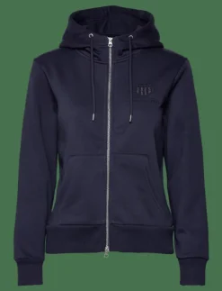 GANT REG TONAL SHIELD ZIP HOODIE - Huvtröjor|Kvinnor Kläder