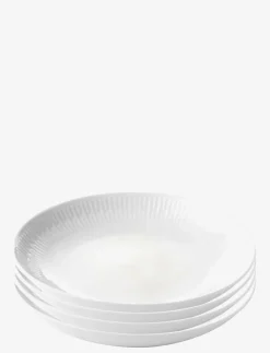 Aida Tallrikar|Relief - suppe tallerken porcelæn 4 stk 22 cm gaveæske - Djupa tallrikar