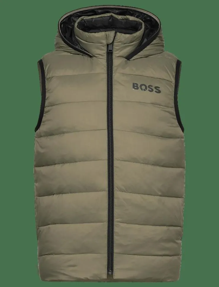 BOSS REVERSIBLE PUFFER JACKET - Väst|Barn Västar