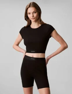 Calvin Klein RIB BIKE SHORT - Cycling shorts|Kvinnor Shorts