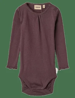 Wheat Rib Body L/S Lotta - Långärmad body|Barn Bodies