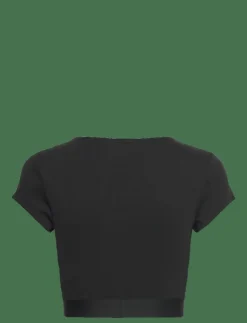 Kvinnor Calvin Klein T-Shirts & Toppar|RIB CROP TEE - Crop tops