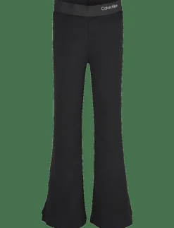 Barn Calvin Klein Basplagg|Nederdelar|RIB FLARE PANT - Leggings