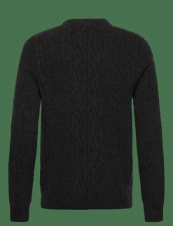 Lyle & Scott Ribbed Cable Knit Jumper - Rundhalsad| Stickat
