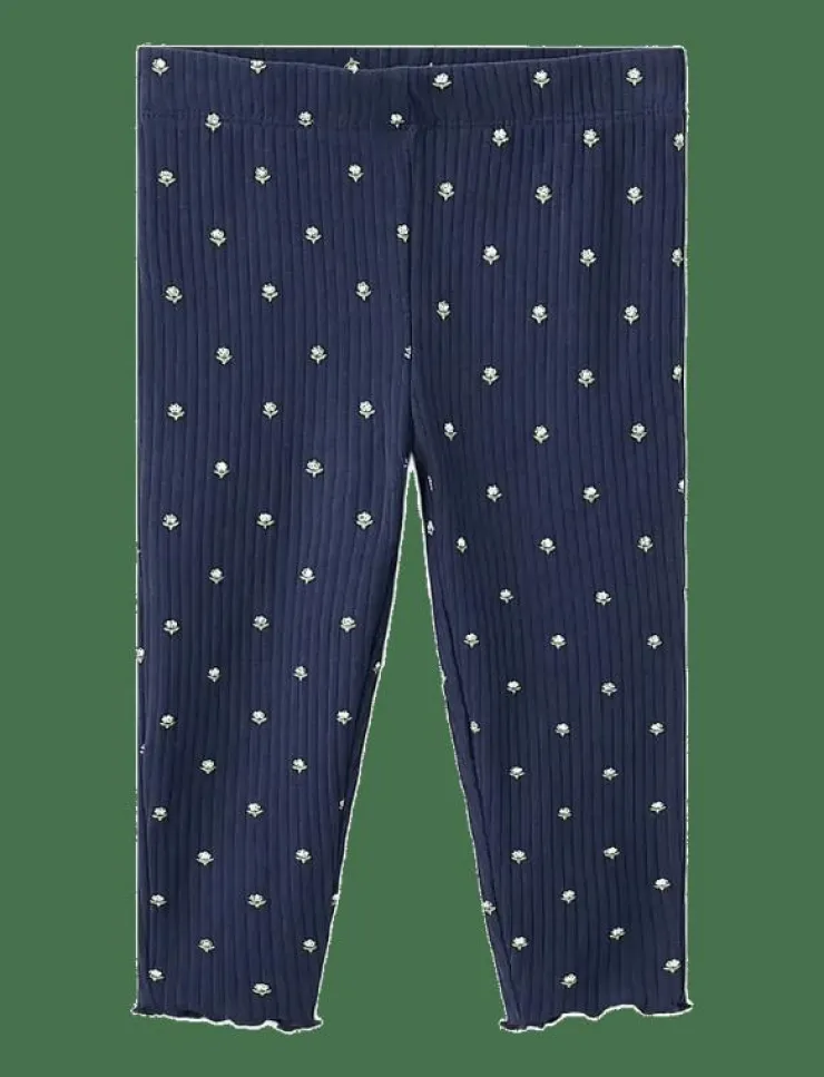 Mango Ribbed floral leggings - Leggings|Barn Basplagg