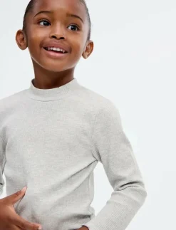 Mango Ribbed high neck t-shirt - Långärmade t-shirts|Barn Underställ