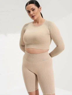 aim´n Ribbed Seamless Biker Shorts - Träningstights|Kvinnor Shorts