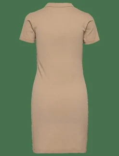 aim´n Ribbed Seamless Polo Dress - Korta klänningar|Kvinnor Klänningar & Kjolar