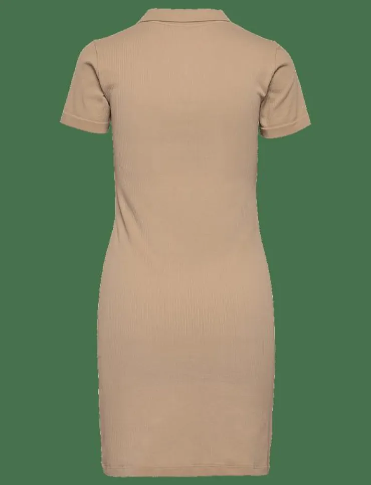 aim´n Ribbed Seamless Polo Dress - Korta klänningar|Kvinnor Klänningar & Kjolar