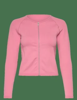 Kvinnor aim´n Jackor|Ribbed Seamless Zip Jacket - Sportjackor
