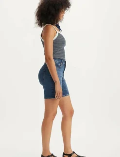 Kvinnor Levi's® Shorts|RIBCAGE BERMUDA SHORT BRINGING - Jeansshorts