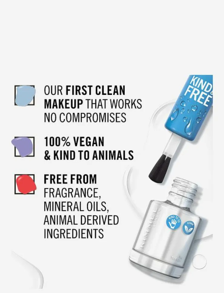 Kvinnor Rimmel Naglar|Kind & Free clean nail - Topplack