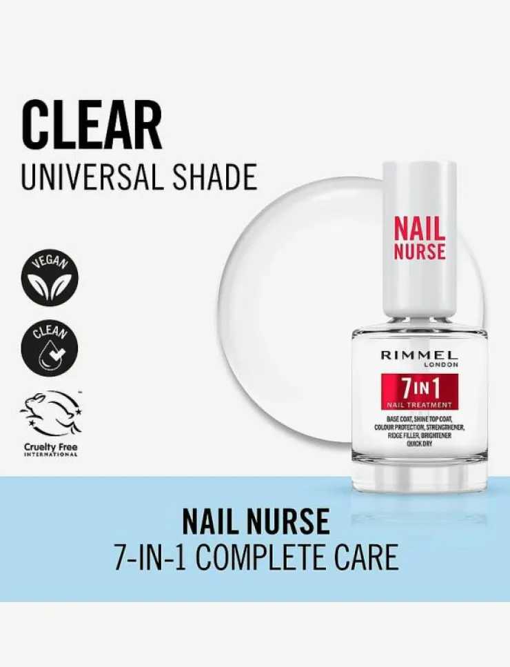 Kvinnor Rimmel Naglar|Nail Care Nail nurse 7 in 1 - Topplack