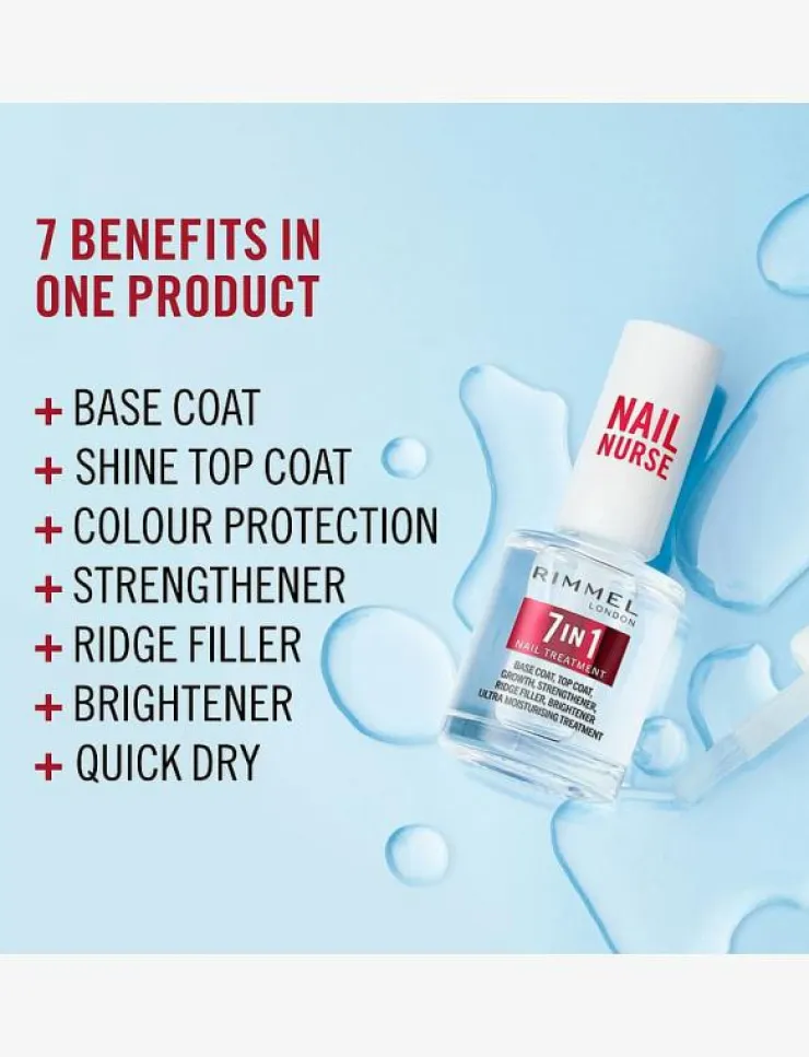 Kvinnor Rimmel Naglar|Nail Care Nail nurse 7 in 1 - Topplack