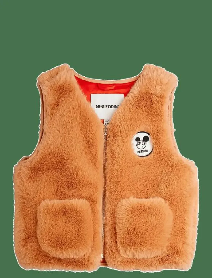 Barn Mini Rodini Västar|Ritzratz patch faux fur vest - Väst