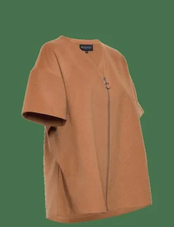 Kvinnor Lexington Clothing Stickat|River Wool Blend Zip Cape - Ponchos & capes