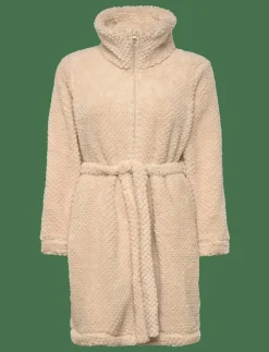 Kvinnor Hunkemöller Morgonrockar|Morgonrockar|Robe Zip Up Fleece - Morgonrock