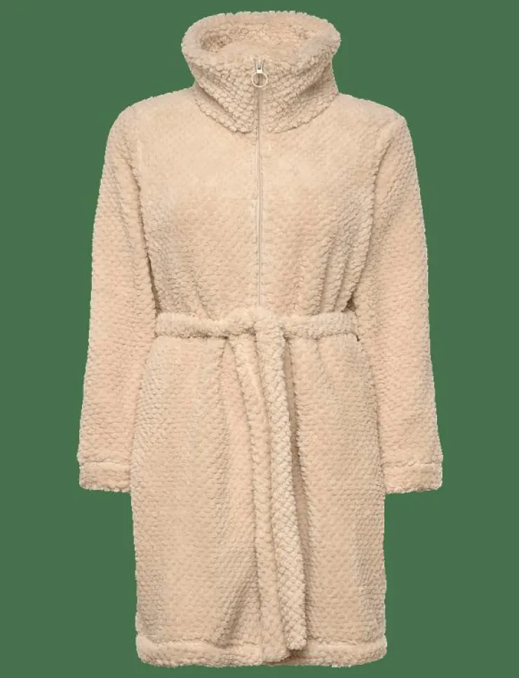 Kvinnor Hunkemöller Morgonrockar|Morgonrockar|Robe Zip Up Fleece - Morgonrock