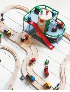 Barn BRIO Leksaksfordon & Bilar|R&R Parking Garage set - Leksaksgarage