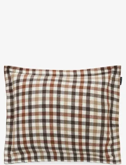 Lexington Home Rust Brown/White Checked Cotton Flannel Pillowcase - Örngott| Sängtextilier