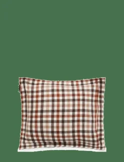 Lexington Home Rust Brown/White Checked Cotton Flannel Pillowcase - Örngott| Sängtextilier